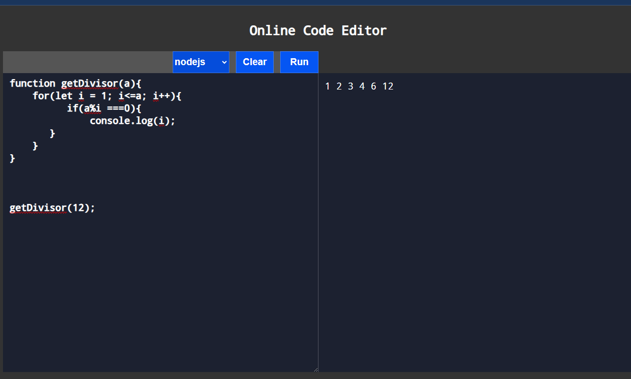 Online Code editor